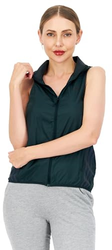 adidas Women's Run Icon 3 Stripes Wind Vest, Shadow Green, Large