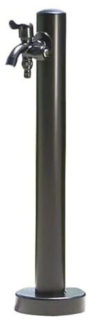 YZMJXNYY Fuente Jardín de Pie, Columna de Agua de Jardín Acero Inoxidable, Grifo Anticongelante para Exteriore, Dispensador de Agua, Hidrante(Metallic,60cm/23.6in)