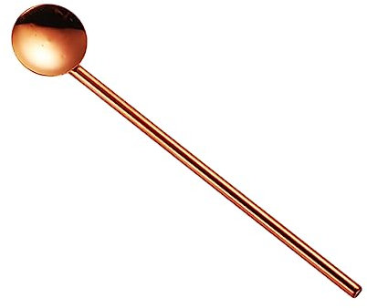 Cabilock Löffel Aus Edelstahl Strohhalm 304 Gold Metallrührer Vielseitig Einsetzbar für Getränke Tee Desserts Bürogebrauch