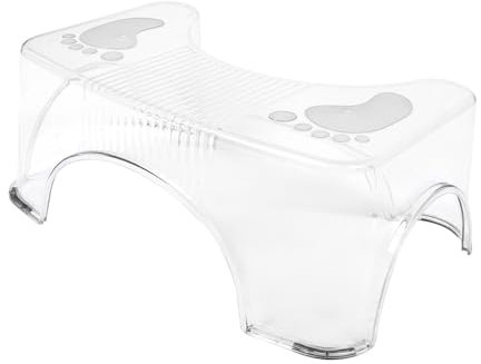 Beaupretty Sgabello Trasparente Per Wc Sgabello Per Bagno Poggiapiedi Antiscivolo Per Adulti e Bambini