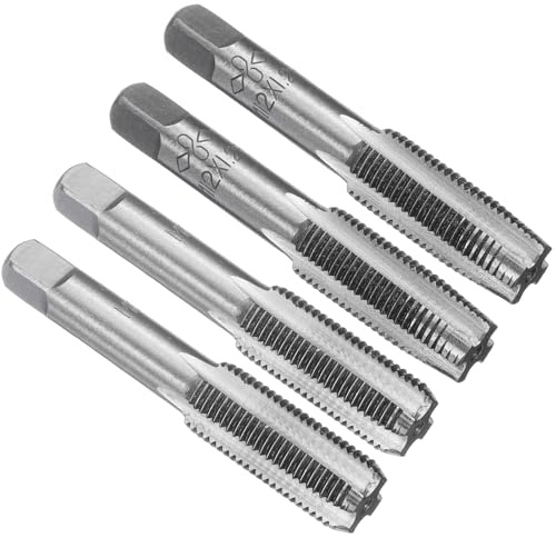 QUARKZMAN 2 Juegos De Machos Manuales Métricos, M12 x 1.25 H2 Roscado Cónico + Macho De Fondo, Acero De Herramienta De Aleación 9CrSi Kit De Herramientas Para Roscado Y Fresado