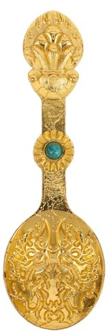 UKCOCO Cucchiaio Tibetano Vintage Rotondo Cucchiaio e Minestra Cucchiaino Caffè e Tè