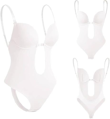 Femme Plunge Backless Body Shaper Bra, Body Dos Nu Invisible Mariage,Femme sous-vêtements Body Bretelles Col V Profond Soutien-Gorge Push up Dos Nu sans Couture