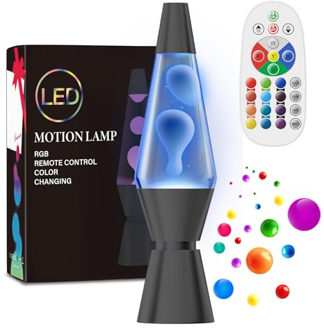 AONESY 14.5 Liquid Motion Lamp, Relaxing Liquid Light for Adults and Kids, Mood Lamp for Stress Relief, 17 Color Changing Night Light, Nightlight for Home Decor Bedroom Office-Black