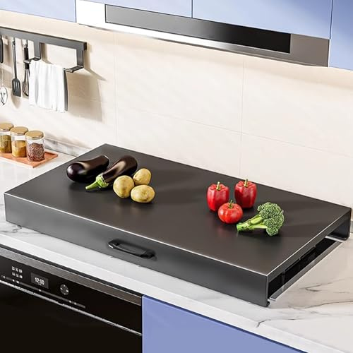 Tapa Encimera Gas, Protector Cocina Gas Multifuncional, Cubre Encimera Para Estufa para Expandir el Espacio de la Cocina, Capacidad de Carga 60 kg(31x19in/80x48cm)