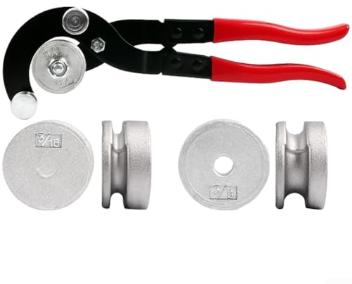 Pinza piegatubi manuale, 5-6-8-10 mm, in rame, alluminio, acciaio, strumento per piegare tubi per aria condizionata idraulica (manico rosso)