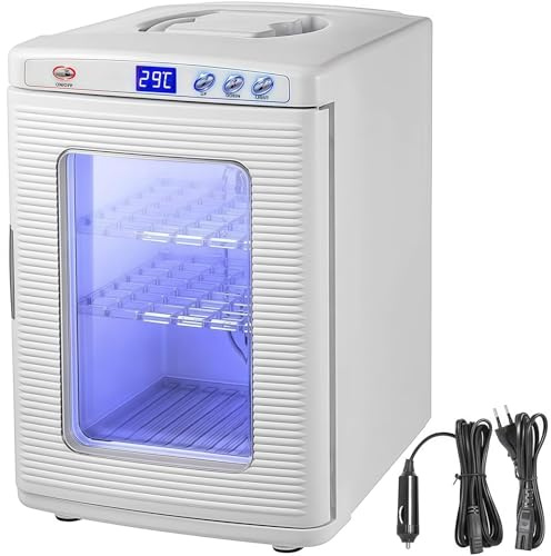 Incubatrice per rettili da 25 litri, per cova uova, incubatrice digitale da laboratorio scientifico, raffreddamento e riscaldamento 10-60 °C, piccola incubatrice portatile a doppia potenza per