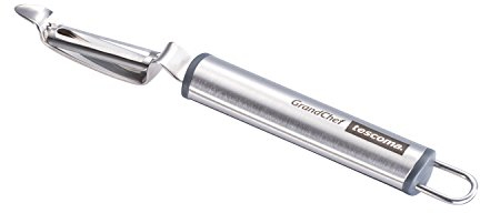 Tescoma 428232 Sbucciatore con Lama Longitudinale, Acciaio Inossidabile, Grigio
