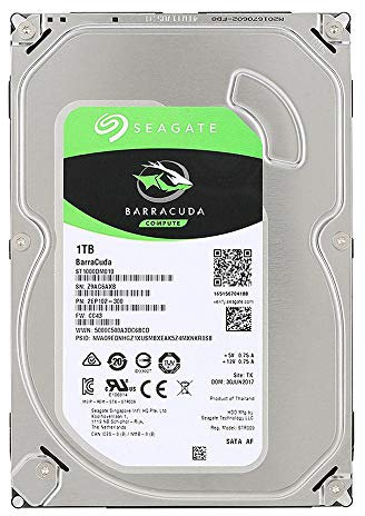 Seagate Disco rigido interno SATA 3.5 BarraCuda SingPk (ST1000DM010) da 1 TB (rinnovato)