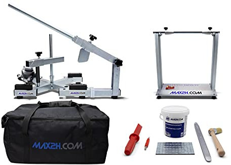 MAX2H.COM Reifenmontiergerät MG-X mit Wuchtbock, Starterpaket (Klebegewicht grau) und Tasche