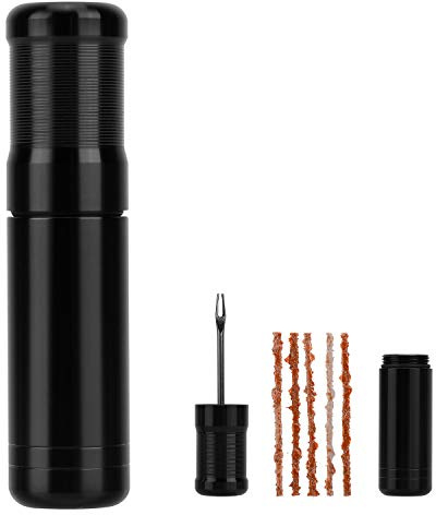 Oumers Kit de Herramientas de reparación de neumáticos de Bicicleta tubeless,Perforaciones de neumáticos para Bicicletas con 5PCS Bacon Strips Plus Insertion Tool Fork Reamer