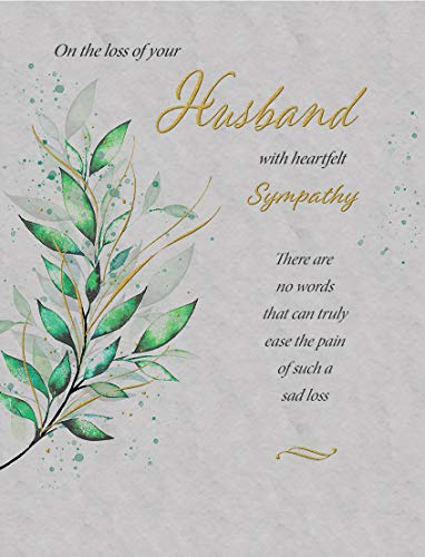 Regal Publishing Classic Symapthy Card Sad Loss of Your Husband - 8 x 6 inches C80805, Grey
