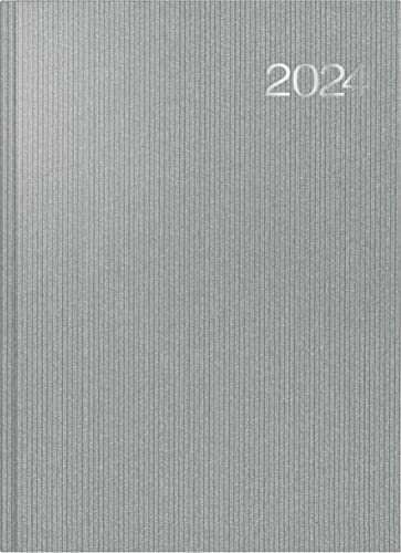 rido/idé Dagskalender modell överensstämmer med 2024 1 sida = 1 dag A4 silverfärgad