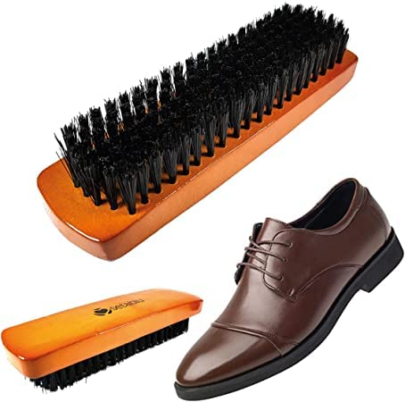 Saraoriginalshop Spazzola per Scarpe in Legno per Rimuovere la Polvere e Lucidare Scarpe in Pelle Cuoio e Tessuto Pulizia per Scarpe Stivali Mocassini