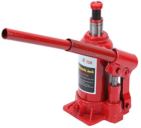4 Tonne Low Profile Hydraulic Bottle Jack, Heavy Duty Portable for Vehicle Lifting, Auto Repair, Garage Maintenance, 160-270mm Lift Range