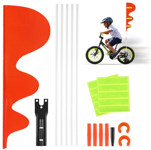 1 Stück Fahrradfahne für Kinder Fahrradfahne Fahne Fahrradanhänger Fahrradwimpel Fahrrad Fahne Kind Fahne Kinderfahrrad Fahrrad Fahne Fahrradwimpel Kinder Fahne Fahrrad für Jungen Mädchen Radfahren