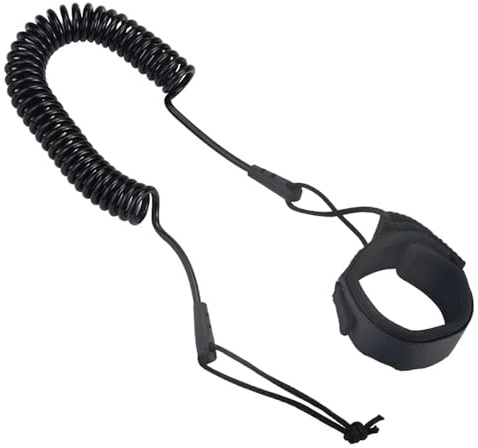 XIAOJINGQINGAQ Surfing Leash Paddle Board Ankle Strap Cuff Cord Adjustable Coiled Surfboard Leash Paddleboard Ankle Leash Surf Leash Spring Leg Foot Rope for Flat & Open Water Stand Up Paddle Board