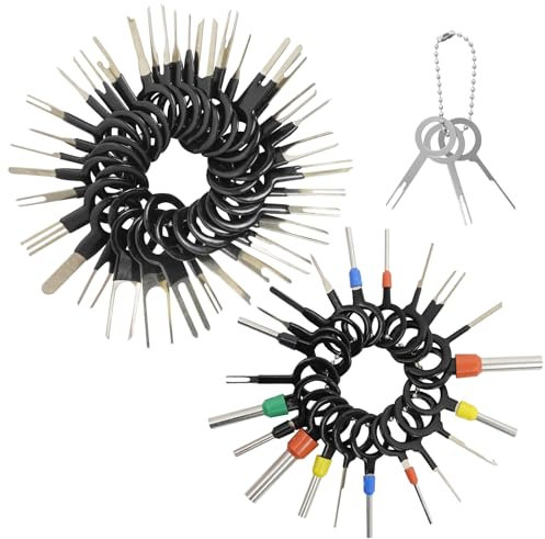 Kit de Herramientas de Extracción de Terminales, 59 Piezas Coche Terminal Eliminación Kit, Eficiente Automática Terminale Extracción Pin Kit, Terminal Removal Tool para la Reparación de Automóviles