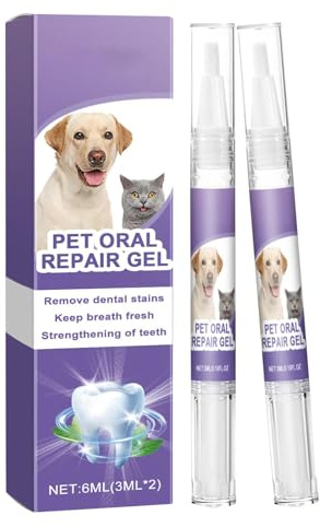 Fravsiu Pet Smile Toothpaste for Dogs & Cats, Tartar Remover, Breath Freshener, 6ml, Fig Flavor