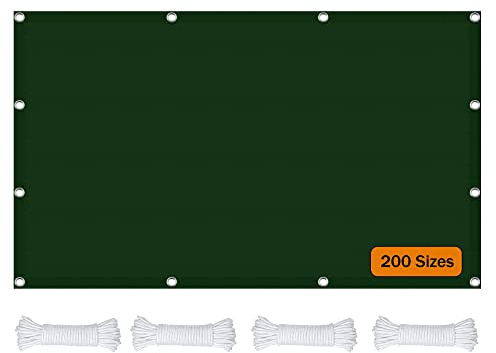 Vela impermeabile verde scuro dell'ombra 2x5.5m - baldacchino UV del blocco del 98% per la piscina del cortile, il prato e le attività all'aperto