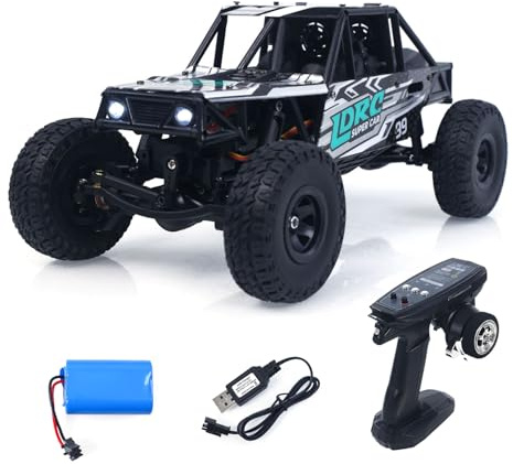 TOUCAN RC HOBBY LDRC LD18499 4 × 4 2,4G RC Rock Crawler Auto 1:18 Control Inalámbrico Coche Escalada Coche RTR Vehículos 280 Motor Cepillo ESC Faro Exterior