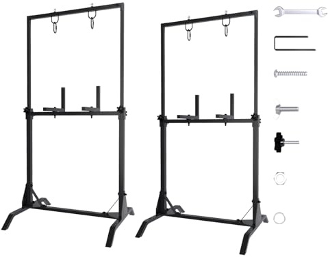 2 Set Archery Target Stand, Adjustable Stand Arrow Compatible with Bag/Foam Targets, Suitable for Indoor/Outdoor Shooting, Hunting Bow Training