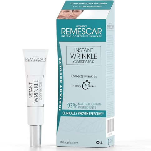 Remescar Instant Falten-Korrektor, 8 ml, Anti-Falten-Creme – Klinisch Erwiesen für Anti-Aging und Faltenreduzierung – Reduziert Sofort die Zeichen der Hautalterung – 180 Anwendungen