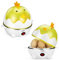 Leoyee Electric Egg Boiler Egg Steamer Boiled Poached Rapid Egg Cooker with Automatic Shut Off - 7 Eggs Capacity with Water Measuring Cup (Yellow White)