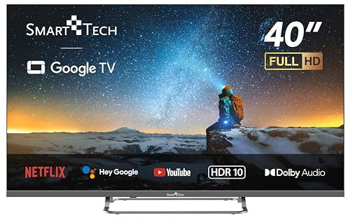 Smart Tech TV Full HD 40 (100 cm) 40FG01V, Smart TV Google TV, HDMI, USB, HEVC, Dolby Audio, HDR 10, CHROMESCAST, Google Assistant (40)