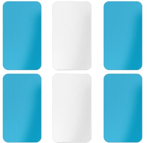 Gosknor 6pcs Bandes Adhésives Métalliques pour Éclairages Magnétiques sous les Armoires, Plaque Adhésive Métallique Bande Adhésive Magnétique sous les Armoires pour Lumières LED Magnétiques