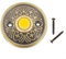Solid Metal Doorbell Push Button, LED Light Doorbell Push Button for Home Front Door