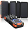 Fandealo-Power-Bank-25000mAh-Cargador-Solar - PD 20W Carga Rápida Batería Externa con 3 Cables y 4 Paneles Solares - PD QC 3.0 USB C Caricatore Portatile Inalámbrica para Smartphones, Camping
