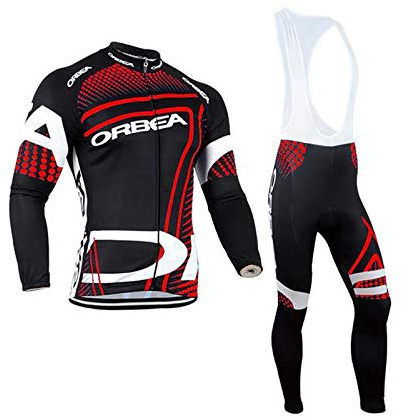 Traje Ciclismo Hombre Conjunto Ropa Bicicleta Invierno Maillot Ciclismo Hombres Manga Larga y Pantalones Ajustados 3D MTB Manga Larga