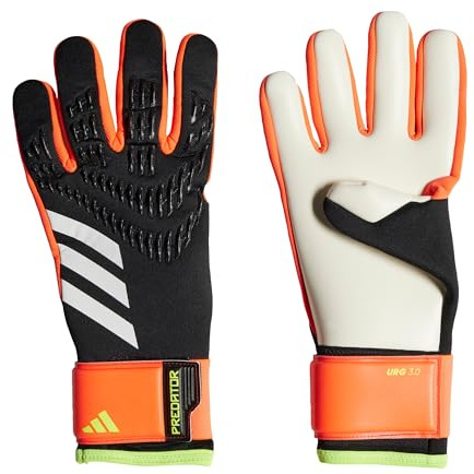 Adidas Unisex-Adult League Predator Goalie Gloves, Black/Solar Red/Solar Yellow, 5