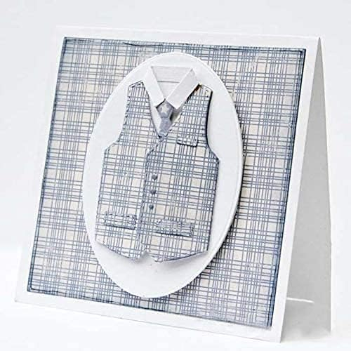 Vest Tie Men's Clothes Metal Cutting Dies for Card Making, Cut Stencils for DIY Scrapbooking Photo Album Paper Decorative Craft for Greeting Cards Invitation Birthday Gift Punch Stencil