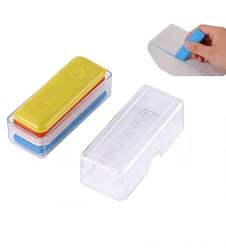 Tissting 4 Pcs Tiza de Sastre Rectangular 2,17X0,79 Pulgadas Marcador Tela de Sastre Tiza Profesional para Modistas, Tiza de Tela para Costura DIY