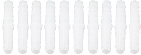 Raccord de Tuyau en Plastique, 10 Pièces, Raccord Droit et égal, épisseur de barbelé, Adaptateur d'union de Joint 6-6mm (6-6 mm droit à travers)