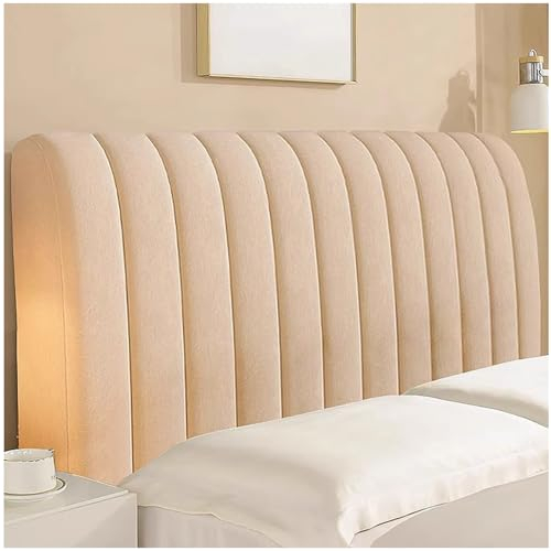 NNSMUN Bettkopfteil Hussen All-Inclusive Kopfteilbezug Bett Kopfteil Bezug für Bett Bettrückwand überzug Stretch Abdeckung Kopfteil Polster Bett Kopf RückenlehneBezug (Khaki(A),180CM)