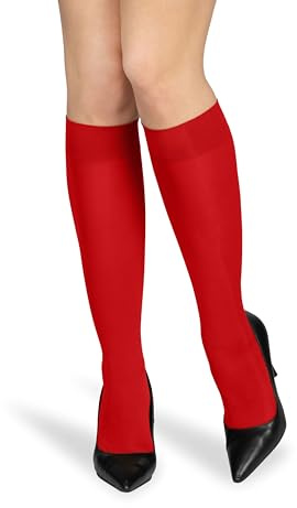 looksy Calcetines hasta la rodilla para mujer banda antipresión 60 den talla única medias cálidas bota larga opacas