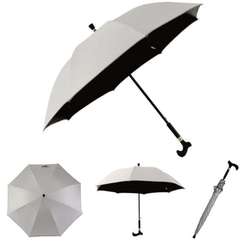 HEFJIAYCIQ Bastón Paraguas 2 En 1, Ligero Portátil Bastón Paraguas Combinación, para Senderismo Montañismo Trekking,G,83cm/33inch