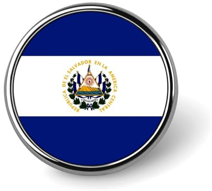 Pin novedoso con la bandera de El Salvador, broche de solapa, insignia, corbata, joyería, decoración para sombreros, chaquetas, camisas