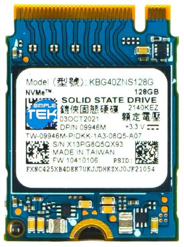 SIMPLETEK - SSD interno M.2 2230 128GB NVMe PCIe 3.0 x4 ad alte prestazioni con memoria 3D TLC e HMB per laptop ultracompatti (Ricondizionato)