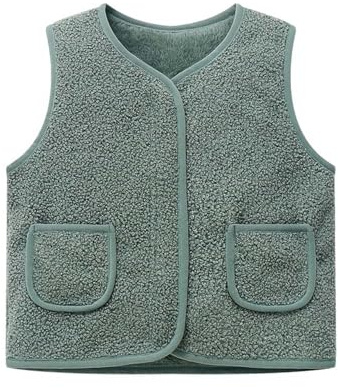 Teddy Fleece Weste Kinder Einfarbig Teddy Fleece Plüschweste Mit Taschen Herbst Winter Teddyweste Leicht Kurz Fellweste Warm Plüsch Winterweste Weste Baby Teddyfleece Für Schule Outdoor Sport