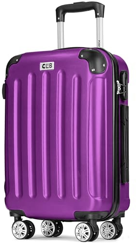 POSH Handgepäck Koffer 55x40x20 cm - Leicht Kabinentrolley für Ryanair - Kleiner ABS Reisekoffer 36L mit Zahlenschloss - Trolley mit 2,5 kg und 360° Leichtlauf Rollen - Für Kurzreisen bis 4 Tage