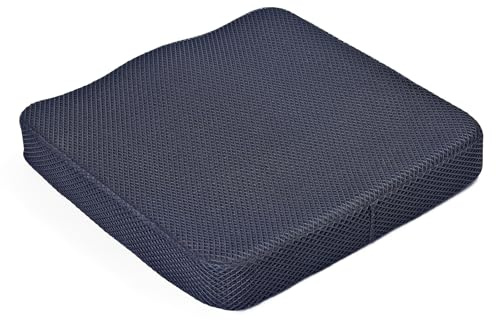 ByteTecpeak Mobility Antidekubitus Sitzkissen Rollstuhl 42x42x6.5 cm, Orthopädisches Kissen Memory Foam, Rollstuhlkissen gegen Dekubitus, Druckentlastendes Sitzkissen, Schwarz