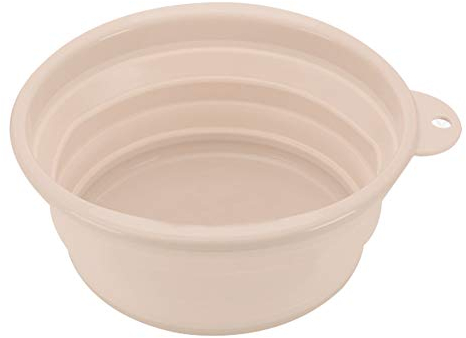 MOOUK Collapsible Washing Up Bowl Basin, Round, Multipurpose Foldable Bucket, Outdoor Travel Camping Hiking Caravan Water Carrier (S, Beige)