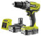 Ryobi R18PD3-215GZ 18 V ONE+ Cordless Combi Drill Starter Kit (2 x 1.5 Ah), Hyper Green