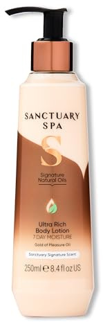 Sanctuary Spa Signature Natural Oils Körperlotion, ohne Mineralöl, tierversuchsfreie und vegane Körperfeuchtigkeitspflege für trockene Haut, 250 ml