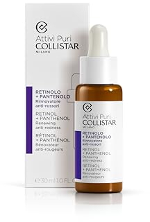 Collistar Attivi Puri Gocce Viso Retinolo+Pantenolo, Rinnovatore Anti-Rossori, Riduce Linee Sottili e Rughe, Uniforma l'Incarnato, 30ml