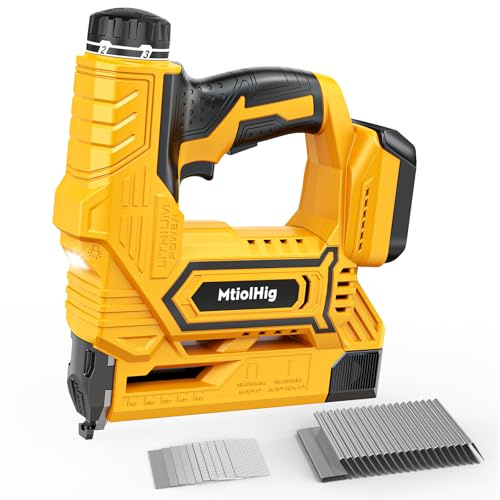 Clavadora inalámbrica compatible con batería Dewalt, pistola de clavos 2 en 1 calibre 18 de 5/8 a 1-1/4 pulgadas con 2000 clavos para carpintería de madera, solo herramienta, sin escobillas, 2 modos